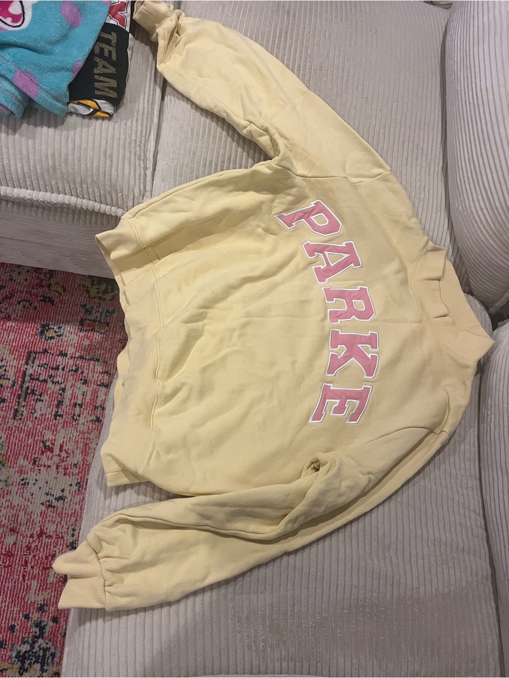 Yellow Crewneck Sweatshirt with matching shorts